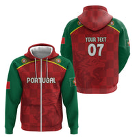 Portugal Rugby Custom Os Lobos Zip Hoodie Bandeira das Quinas Inspired