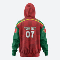 Portugal Rugby Custom Os Lobos Zip Hoodie Bandeira das Quinas Inspired