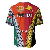 Personalised Papua New Guinea Mix Penama Baseball Jersey Tribal Patterns Half-Half Style LT7 - Wonder Print Shop