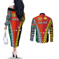 personalised-papua-new-guinea-mix-penama-couples-matching-off-the-shoulder-long-sleeve-dress-and-long-sleeve-button-shirts-tribal-patterns-half-half-style