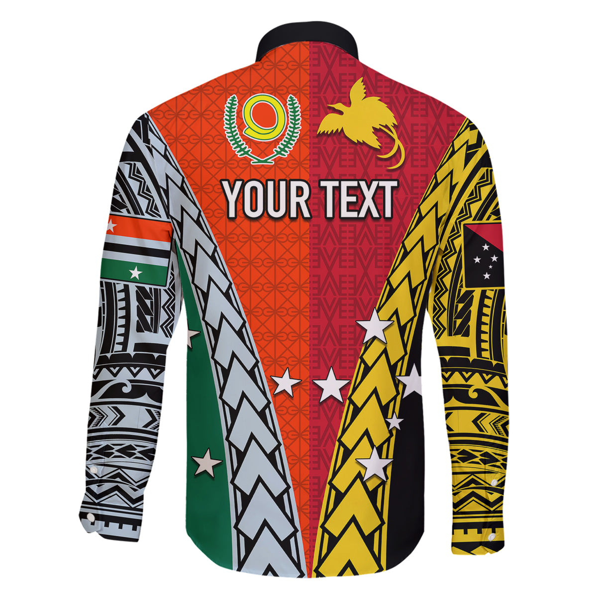 Personalised Papua New Guinea Mix Penama Family Matching Short Sleeve Bodycon Dress and Hawaiian Shirt Tribal Patterns Half-Half Style - Wonder Print Shop