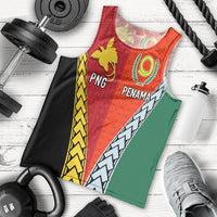 Personalised Papua New Guinea Mix Penama Men Tank Top Tribal Patterns Half-Half Style - Wonder Print Shop