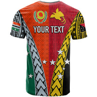 Personalised Papua New Guinea Mix Penama T Shirt Tribal Patterns Half-Half Style - Wonder Print Shop