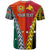 Personalised Papua New Guinea Mix Penama T Shirt Tribal Patterns Half-Half Style - Wonder Print Shop