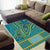 African Dashiki Area Rug Luxury Teal LT7 - Wonder Print Shop