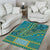 African Dashiki Area Rug Luxury Teal LT7 - Wonder Print Shop