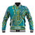 African Dashiki Baseball Jacket Luxury Teal LT7 - Wonder Print Shop