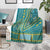 African Dashiki Blanket Luxury Teal