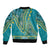 African Dashiki Bomber Jacket Luxury Teal LT7 - Wonder Print Shop