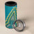 African Dashiki 4 in 1 Can Cooler Tumbler Luxury Teal LT7 - Wonder Print Shop