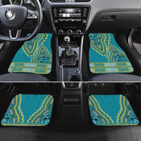 African Dashiki Car Mats Luxury Teal LT7 - Wonder Print Shop