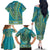 African Dashiki Family Matching Off The Shoulder Long Sleeve Dress and Hawaiian Shirt Luxury Teal - Wonder Print Shop
