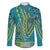 African Dashiki Family Matching Off The Shoulder Long Sleeve Dress and Hawaiian Shirt Luxury Teal - Wonder Print Shop