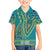 African Dashiki Family Matching Off The Shoulder Long Sleeve Dress and Hawaiian Shirt Luxury Teal - Wonder Print Shop