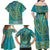 African Dashiki Family Matching Off Shoulder Maxi Dress and Hawaiian Shirt Luxury Teal LT7 - Wonder Print Shop