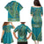 African Dashiki Family Matching Puletasi and Hawaiian Shirt Luxury Teal - Wonder Print Shop