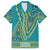 African Dashiki Family Matching Short Sleeve Bodycon Dress and Hawaiian Shirt Luxury Teal - Wonder Print Shop