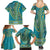 African Dashiki Family Matching Summer Maxi Dress and Hawaiian Shirt Luxury Teal - Wonder Print Shop