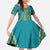 African Dashiki Family Matching Tank Maxi Dress and Hawaiian Shirt Luxury Teal - Wonder Print Shop