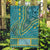 African Dashiki Garden Flag Luxury Teal - Wonder Print Shop