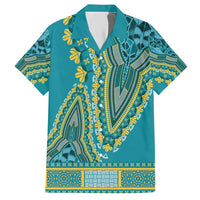 African Dashiki Hawaiian Shirt Luxury Teal - Wonder Print Shop