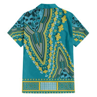 African Dashiki Hawaiian Shirt Luxury Teal - Wonder Print Shop