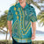 African Dashiki Hawaiian Shirt Luxury Teal - Wonder Print Shop