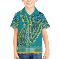 African Dashiki Hawaiian Shirt Luxury Teal - Wonder Print Shop