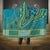 African Dashiki Hooded Blanket Luxury Teal