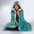 African Dashiki Hooded Blanket Luxury Teal