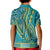 African Dashiki Kid Polo Shirt Luxury Teal - Wonder Print Shop