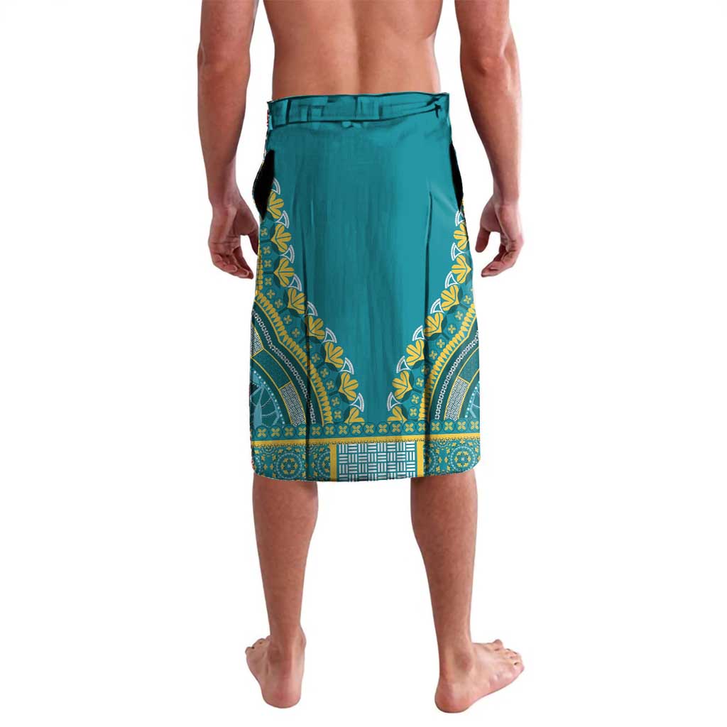 African Dashiki Lavalava Luxury Teal - Wonder Print Shop