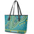 African Dashiki Leather Tote Bag Luxury Teal - Wonder Print Shop