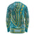 African Dashiki Long Sleeve Shirt Luxury Teal - Wonder Print Shop