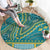 African Dashiki Round Carpet Luxury Teal