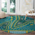 African Dashiki Round Carpet Luxury Teal