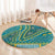 African Dashiki Round Carpet Luxury Teal