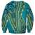African Dashiki Sweatshirt Luxury Teal - Wonder Print Shop