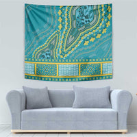 African Dashiki Tapestry Luxury Teal - Wonder Print Shop
