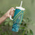 African Dashiki Tumbler With Handle Luxury Teal - Wonder Print Shop
