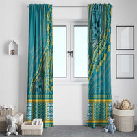 African Dashiki Window Curtain Luxury Teal - Wonder Print Shop