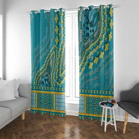 African Dashiki Window Curtain Luxury Teal - Wonder Print Shop