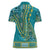 African Dashiki Women Polo Shirt Luxury Teal - Wonder Print Shop