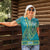 African Dashiki Women Polo Shirt Luxury Teal - Wonder Print Shop