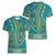 African Dashiki Women V-Neck T-Shirt Luxury Teal - Wonder Print Shop