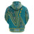 African Dashiki Zip Hoodie Luxury Teal - Wonder Print Shop