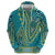 African Dashiki Zip Hoodie Luxury Teal - Wonder Print Shop