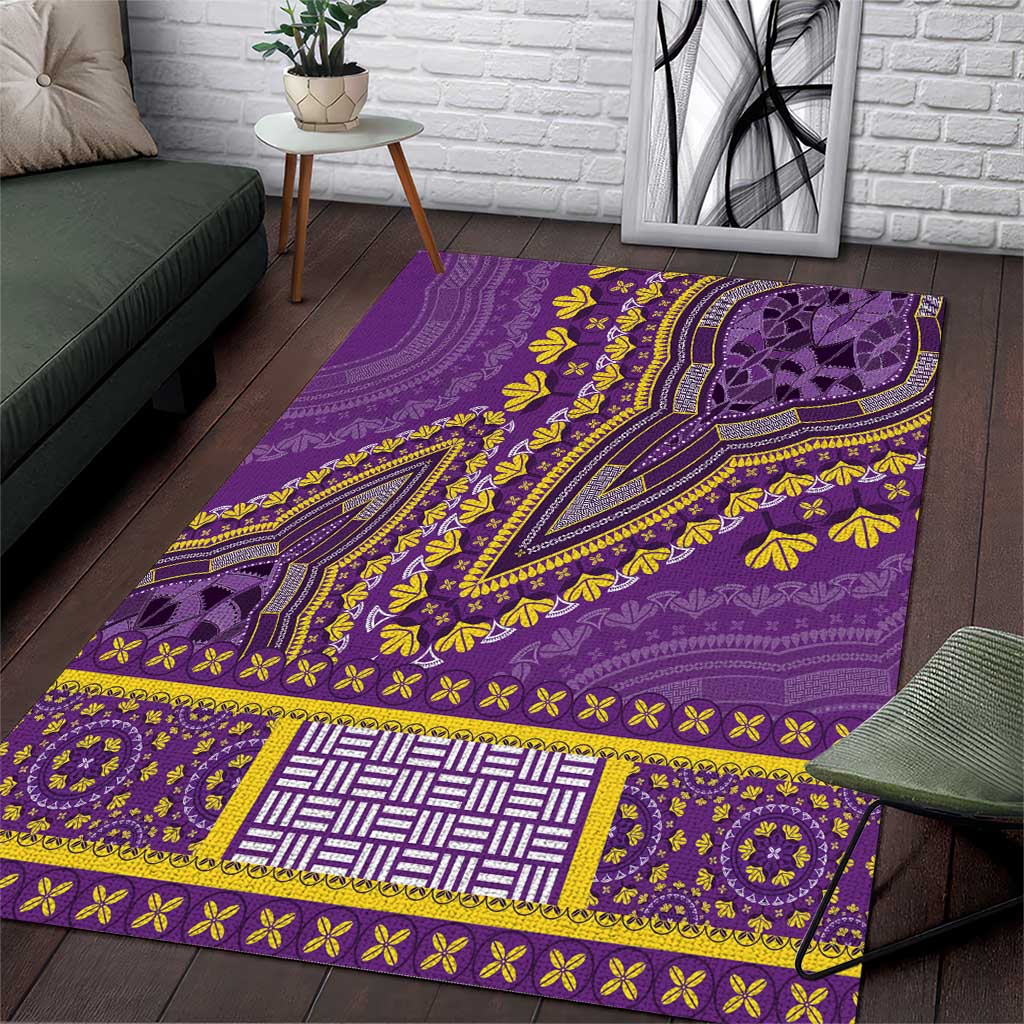 African Dashiki Area Rug Luxury Violet LT7 - Wonder Print Shop