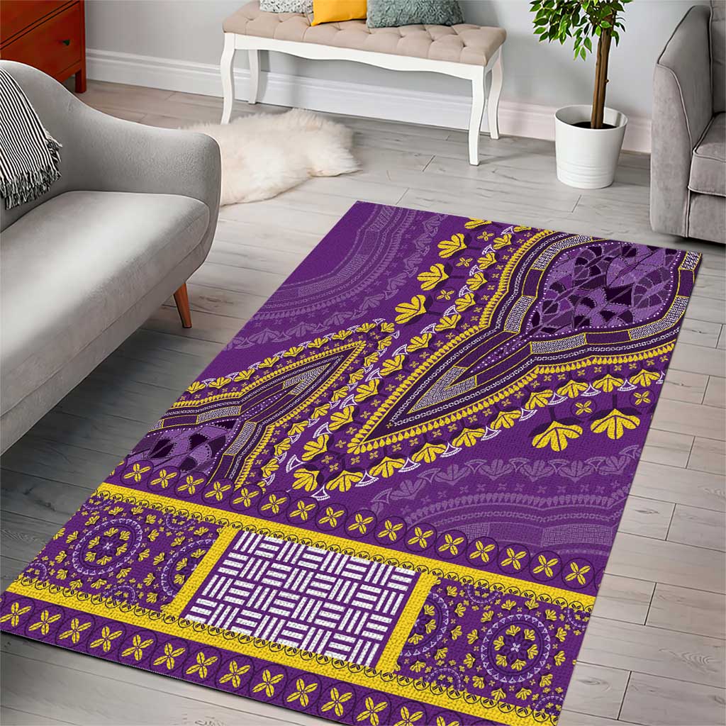 African Dashiki Area Rug Luxury Violet LT7 - Wonder Print Shop