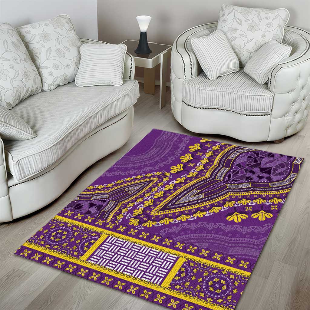 African Dashiki Area Rug Luxury Violet LT7 - Wonder Print Shop